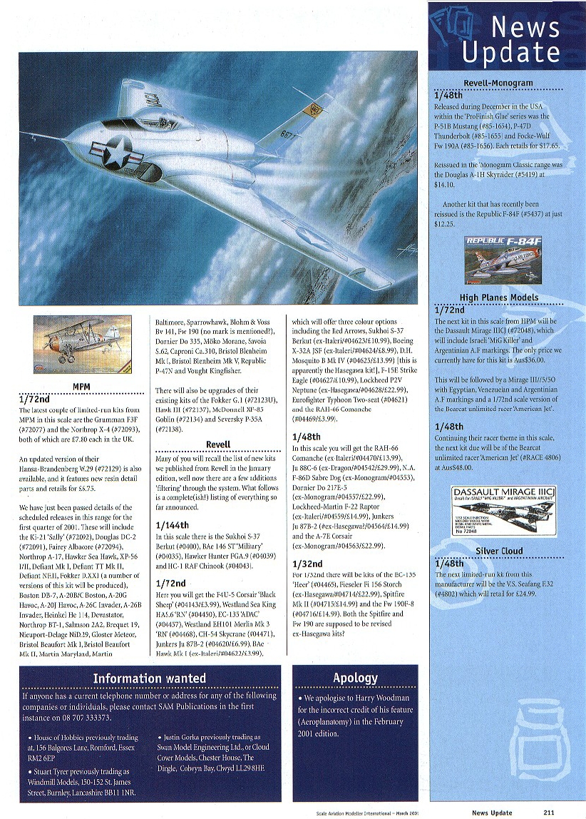 Scale Aviation Modeller International 2001-03